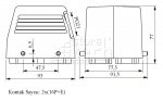 EBM32FU10 EMAS ENCHUFE INDUSTRIAL MACHO DE 32 PINES - Imagen 2