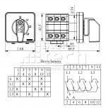EMAS PSA010OK426S	INTERRUPTOR 10AMP 4 POLOS (0-1-2-3) 4X10 AMP - Imagen 2